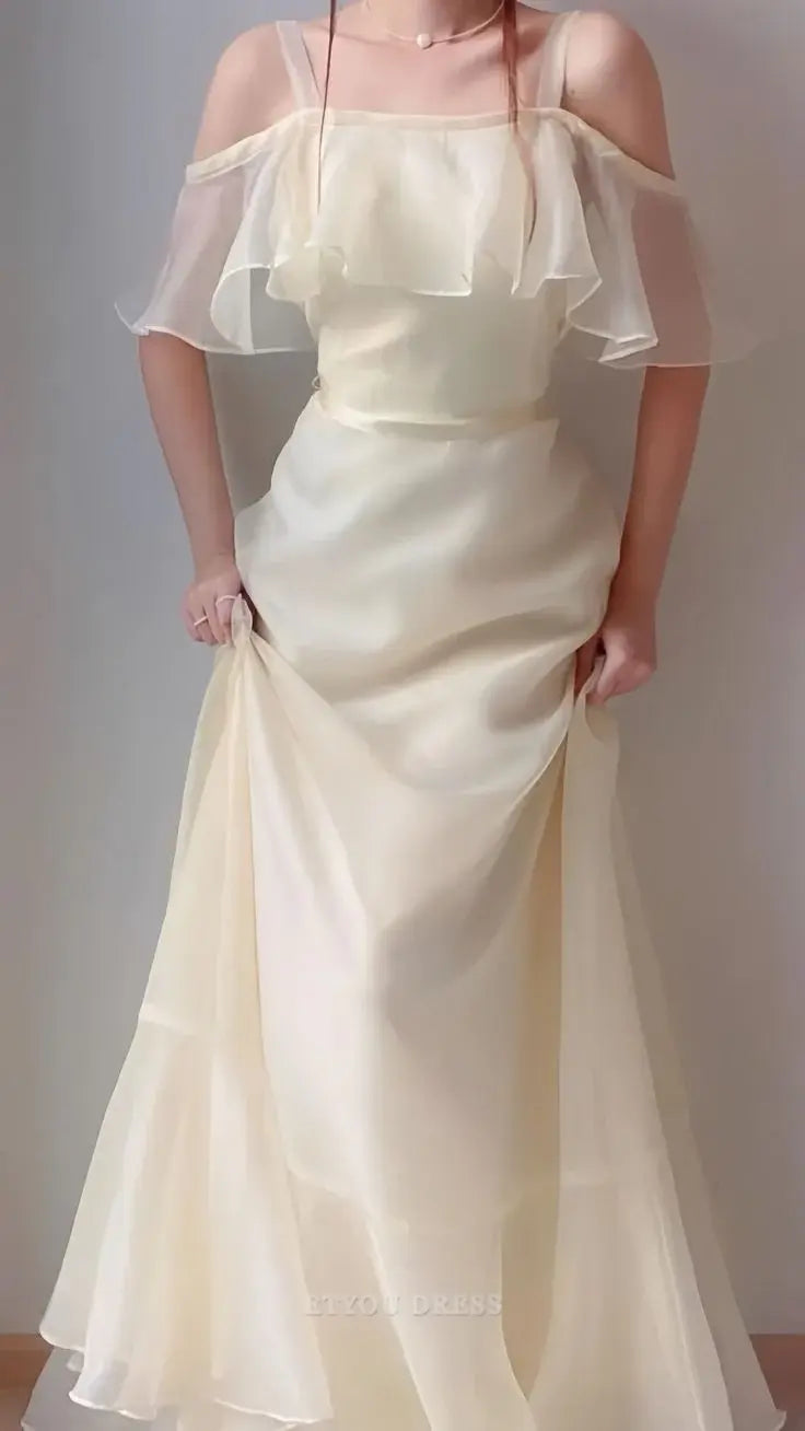 A Line Elegant Strapless formal dresses Bridesmaid Dresses evening gown Prom Dress
